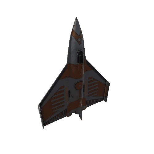 A9 Rocket Winged Painted Orange Metallic
